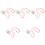 5Pièces Finger Piano Kalimba 8 Touches Transparent Compact Et 5