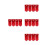 4Set Staffa Estintore Rosso A L Forma Con Gancio 7