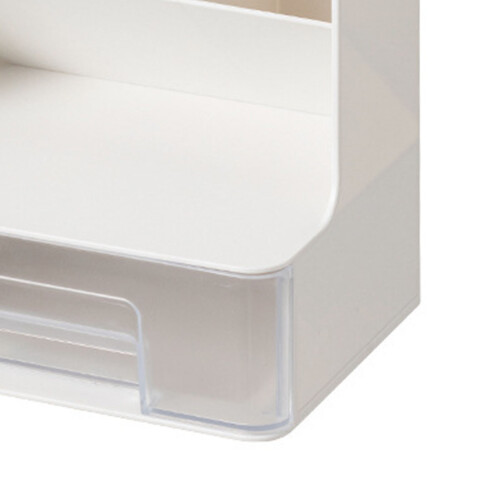 Multi-Compartment Plastic Desktop Storage Box with Drawer, 625g 2