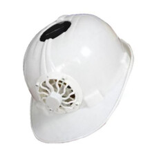 Schutzhelm mit Solarbetriebenem, atmungsaktivem Ventilator, weiß, 29x23x15cm