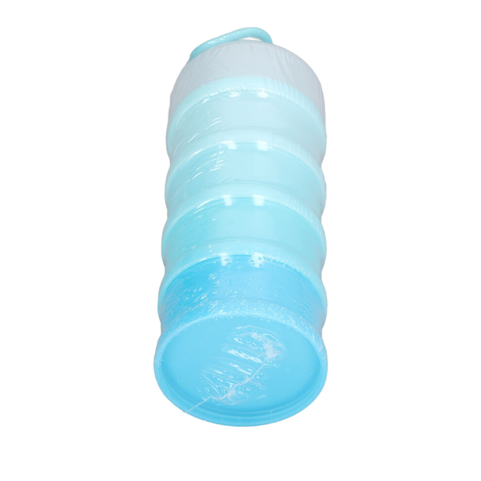 3-Layer Stackable Portable Milk Powder Dispenser, Plastic Blue