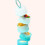 3-Layer Blue Milk Powder Dispenser, 300g Stackable Snack Container 1