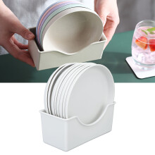 8Pcs Wheat Straw Bone Spitting Dishes Set with Drainage Basket