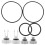 1Set PVC Dichtungssatz O-Ring Für Poolpumpenfilter Mehrfarbig 1