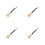 4St Barbecue Mop Borstel Van Rubberhout Met Zwarte Basting Borstel 5