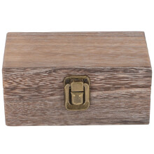 5Stk Kaffeefarbene Holzbox Mit Deckel Für Schmuck Craft Und Brillen