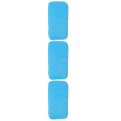3Stk Dunkelblau Canvas Dokumentenhalter Reisepass Wallet Robust 1