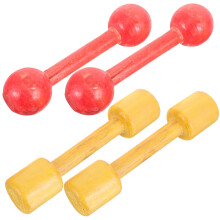 6Paare Gelbe Holz-Hanteln Kinder Fitness Übungsgerät Spaß Design
