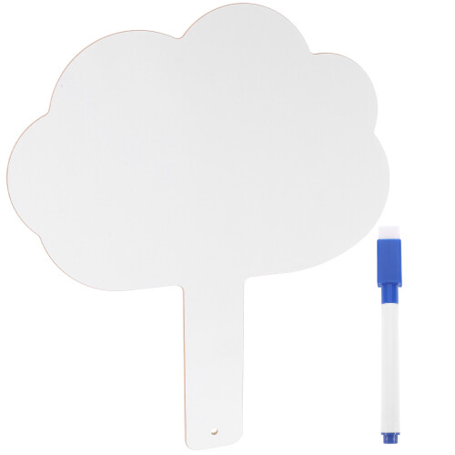 3Sets Wooden Handle Dry Erase Paddle Reusable White Classroom Supply 1