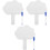 3Sets Wooden Handle Dry Erase Paddle Reusable White Classroom Supply 5