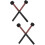 2Paare Professioneller Schwarzer Bassdrum Mallet Percussion Sticks 8