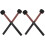 2Paare Professioneller Schwarzer Bassdrum Mallet Percussion Sticks 3