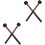 2Paare Professioneller Schwarzer Bassdrum Mallet Percussion Sticks 4