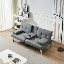 WestWood Fabric Manhattan Sofa Bed Recliner 3 Seater Modern Luxury Design Grey