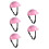 5Pièces Casque Rose Pour 18" Jouet D'imitation 10