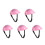 5Pièces Casque Rose Pour 18" Jouet D'imitation 7