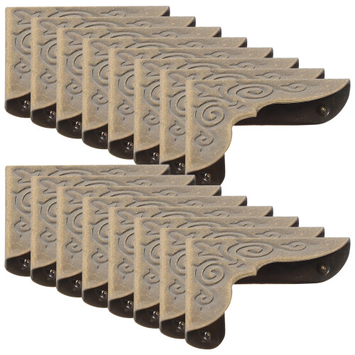 60Pièces Protections D'angles De Métal Marron Pour Cartes 1