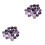 40Pièces Cabochons Gemme Verre Violet Pour Décoration 3