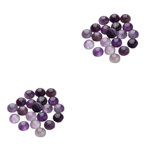 40Pièces Cabochons Gemme Verre Violet Pour Décoration 2
