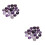 40Pièces Cabochons Gemme Verre Violet Pour Décoration 6