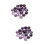 40Pièces Cabochons Gemme Verre Violet Pour Décoration 7