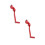 2Pièces Levier De Vitesse Aluminium Rouge Pour Polyvalent 4