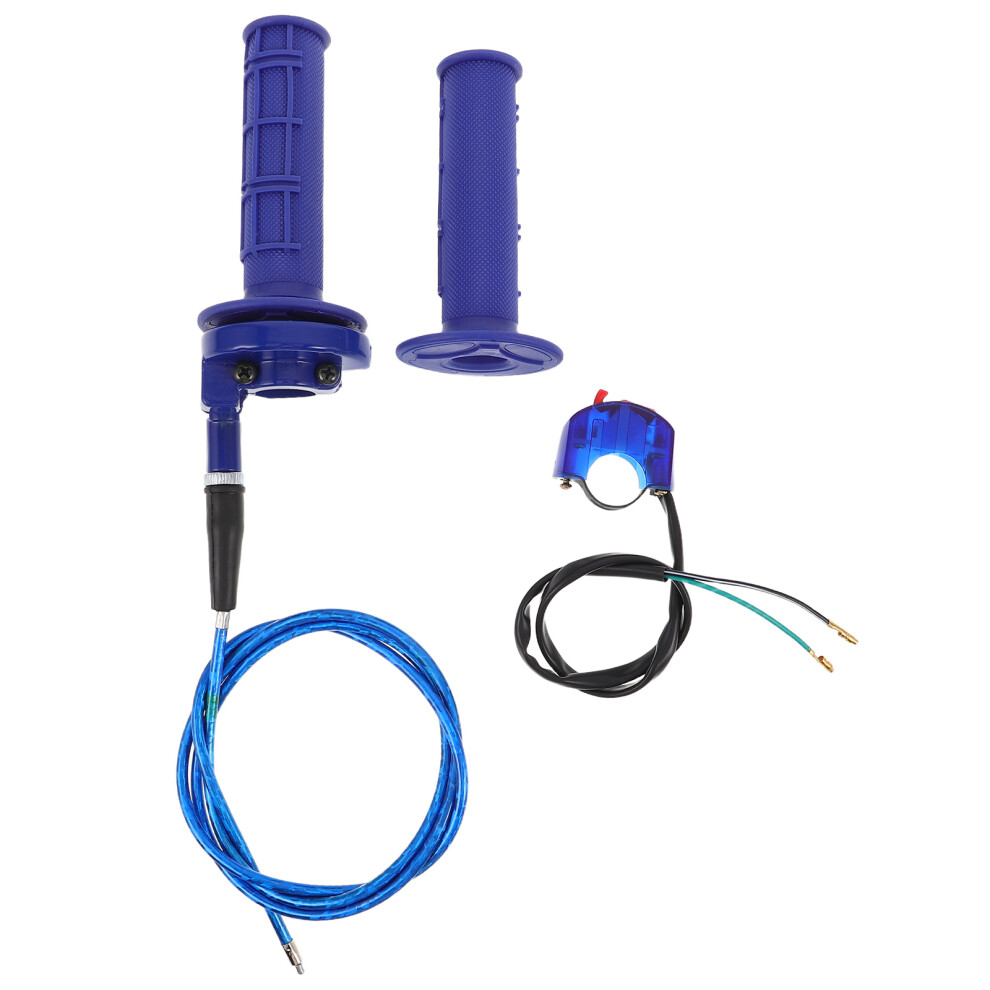 1Set Durable Throttle Handle For Dirt Bike Atv With Kill Switch Blue 3601068109543