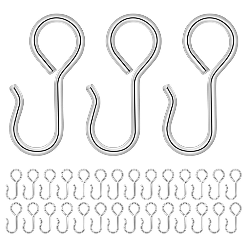 100Pcs Car Backseat Headrest Hooks Metal Durable Compact Design Silver 3601048733911
