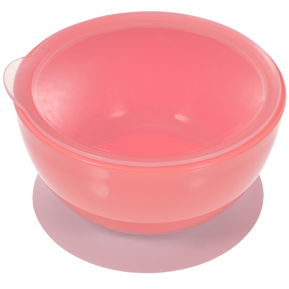 3Pcs Silicone Infant Suction Bowl Kids Plates For Safe Feeding Pink Vaguelly