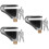 3Pcs Silver Disc Brake Lock Motorcycle Lock Heavy Duty Iron Security 9