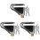 3Pcs Silver Disc Brake Lock Motorcycle Lock Heavy Duty Iron Security 4