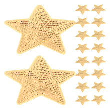 80Pcs on Khaki Star Sequin Patches for Clothes & Accessories