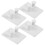 8Pcs ABS White Holder Stand Shower Hooks Bathroom Storage 2