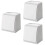 3Pcs Punch-Free White Plastic Wall Trash Bin for Home Organization 6