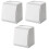 3Pcs Punch-Free White Plastic Wall Trash Bin for Home Organization 3