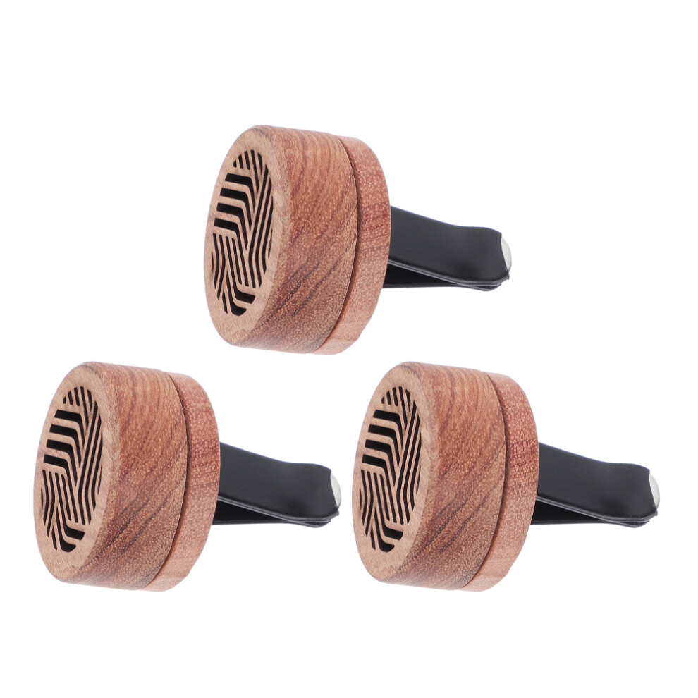 12Pcs Car Outlet Scent Diffuser Clip Wood Car Vent Clip Light/Brown 3601412218112