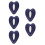 5Pcs Dark Blue Exerciser Eva Material 9