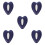 5Pcs Dark Blue Exerciser Eva Material 3