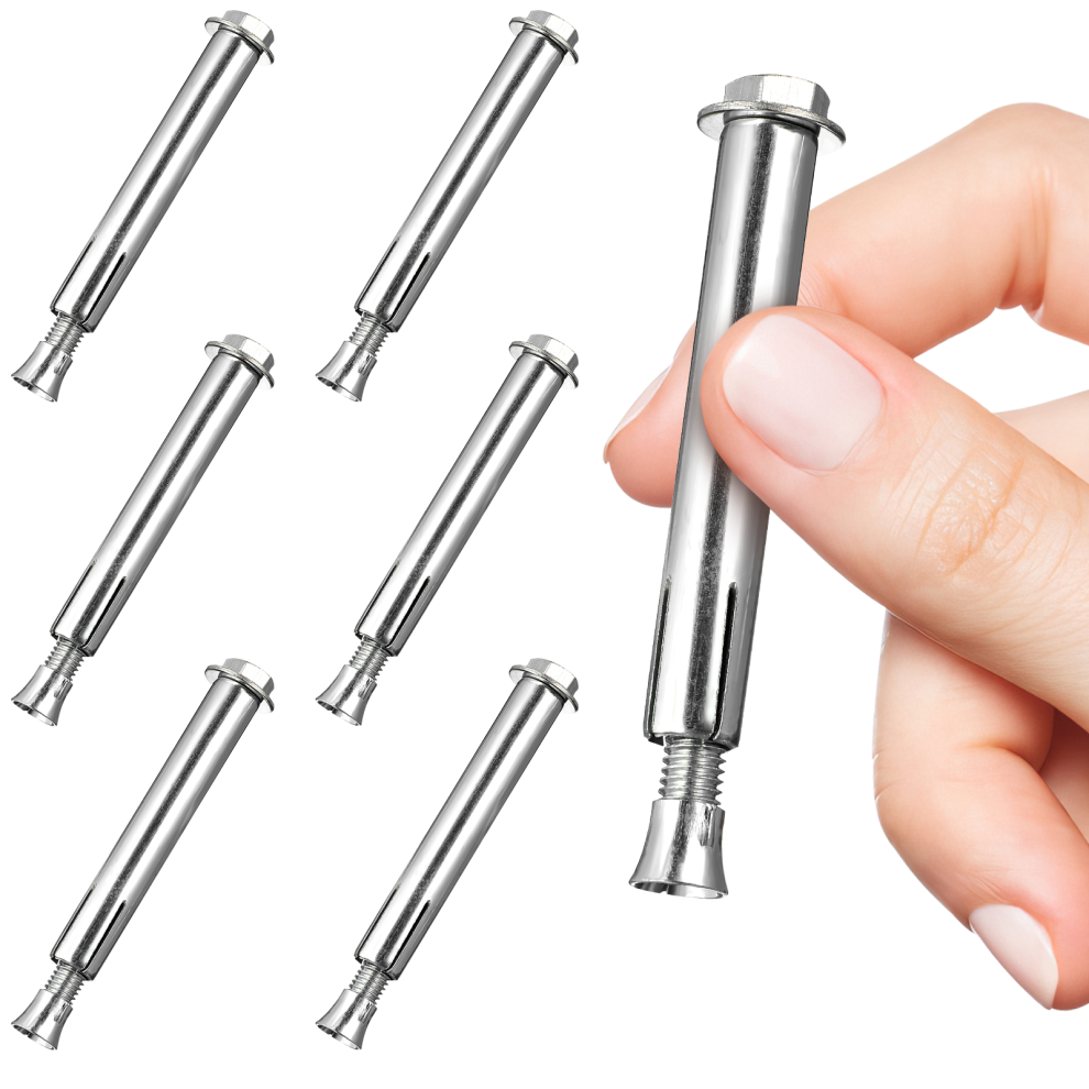 50Pcs Silver Expansion Fasteners For Concrete Asphalt Speeds Bumps 3593510872863