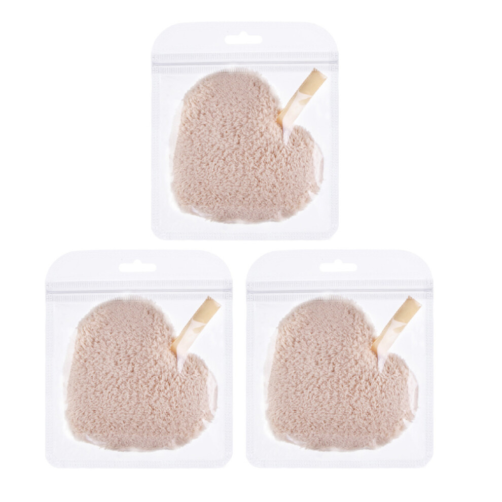 Ohphcall 6Pcs Makeup Powder Puff Heart Shape Reusable Cleaning Pads