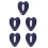 5Pcs Dark Blue Exerciser Eva Material 8