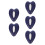 5Pcs Dark Blue Exerciser Eva Material 4