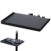 10Pcs Black Iron Microphone Stand Accessory Tray with Clamp-on Design