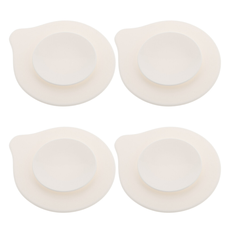 8Pcs Silicone Suction Plate Mats For Toddlers Heat Resistant White Vaguelly