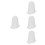 4Pcs Silicone Icing Tip Covers White for Cake Baking Supplies 5