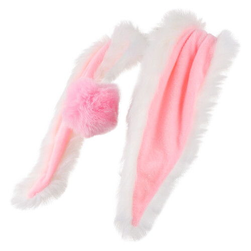 3Sets Soft Plush Pink Accessories Rabbit Ears for Motorbikes