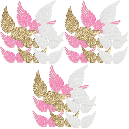 108Pcs DIY Wing Wings for Crafts Small Multicolor Patches 2
