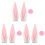 3Sets Soft Plush Pink Accessories Rabbit Ears for Motorbikes 2