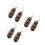 6Pcs Black PU Medieval Arm Protector Studded Fuzzy Wrist Guard 8
