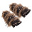 6Pcs Black PU Medieval Arm Protector Studded Fuzzy Wrist Guard 2